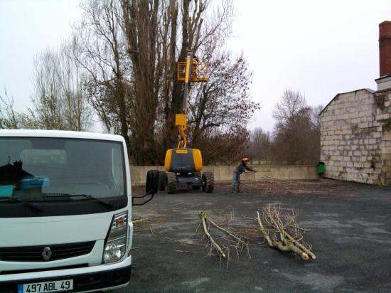 Élagage avec nacelle